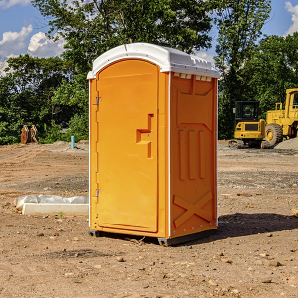 what is the cost difference between standard and deluxe portable restroom rentals in Anderson